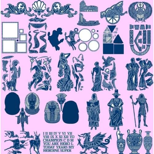 Egyptian Pyramids Greek Hero Metal Cutting Dies Stencils For DIY Scrapbooking Decoration Embossing Supplier Handcraft Die Cut