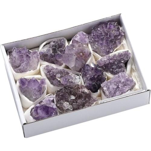 Hot Sale 800-1000g Natural Quartz Amethyst Cluster Healing Gemstones Specimen Mascot Exquisite Home Decorations Mineral Stone
