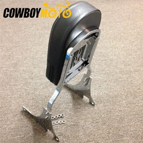 For Kawasaki Vulcan 800 Classic VN800 1996-2005 97 98 99 00 01 02 Chrome Flame Motorcycle Sissy Bar Luggage Rack w/ Cushion Pad