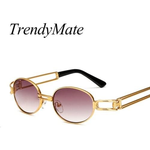 Ladies Brand Designer Classic Round Sunglasses for Men Women Small Vintage Retro Sun Glasses Female Male Driving Eyewear 494M
