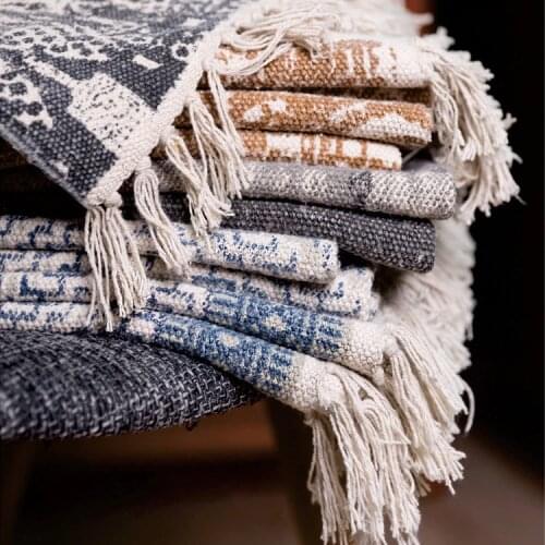 Modern Fashion India Rug Pure Cotton Hand-woven For Living Room Bedrooom Tea Table Small Carpet 120*170cm Bedside Kilim Rug