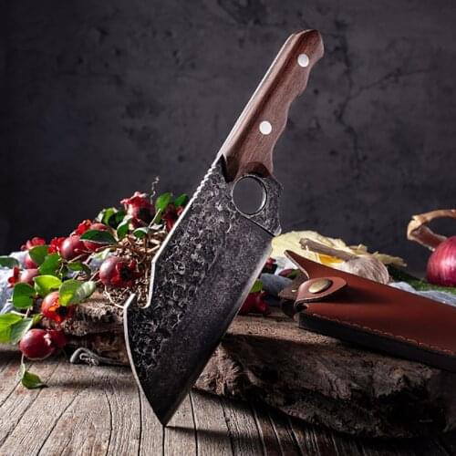 Handmade Stainless Steel Chef Kitchen Knives Boning Chopper Fishing Meat Cleaver Butcher Cutter
