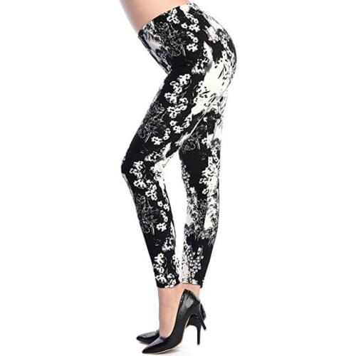 YSDNCHI Fitness Trousers Flower Print Leggings Women Pants New Top Quality Casual Mid New Arrived Seamless Sport Leggins