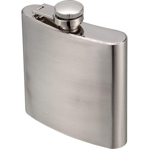 New12.2*9.5*2.3cm Qualified 2016 New 6 Sizes Stainless Steel Pocket Hip Flask Alcohol Whiskey Liquor Screw Cap + Funnel hot