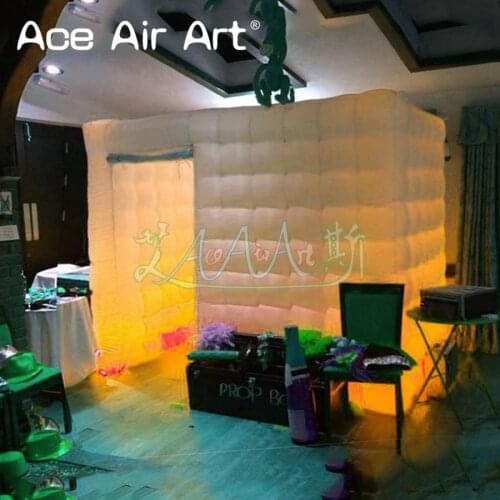 Novelty designed partial door beautiful photo booth shell,blow up photo cube party tent for sale
