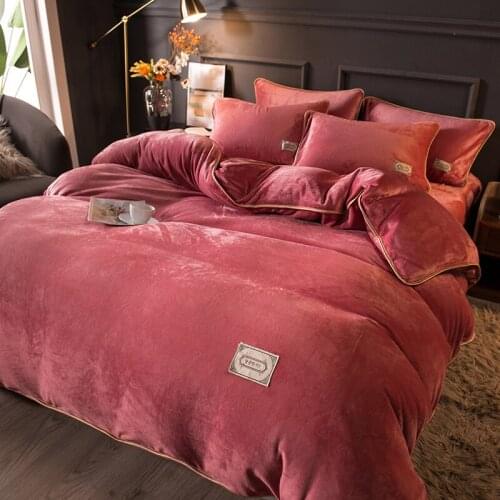 Bean pastecolor/milk velvet single quilt cover, 1 piece of solid color warm and thick home textile single quilt cover