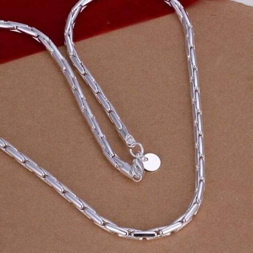 Hot Sale!!Free Shipping 925 Silver Necklace,Fashion Sterling Silver Jewelry Lock Chain Necklace SMTN059