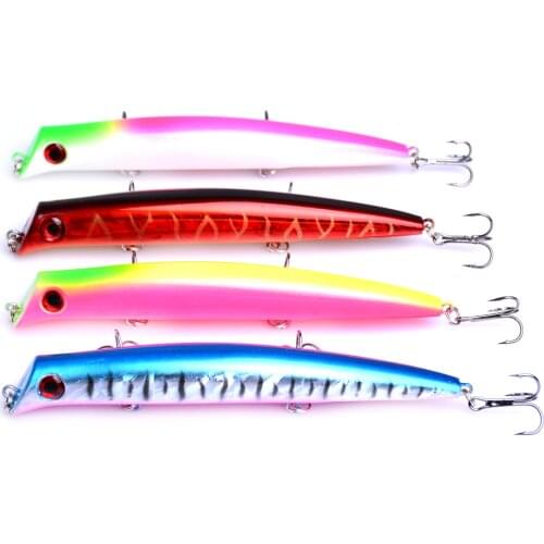 40PCS Floating Popper Fishing Lure Hard Bait 3D Fish Eyes Isca Artificial Poper Lure Fishing Tackle With 3 6# Hooks 12.5cm 16.3g