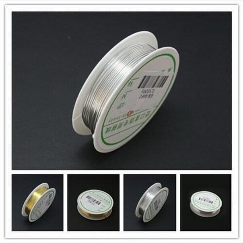 Free Shipping 0.4mm-0.8mm 2.5-8M Gold silver plated Copper Wires Beading Wire DIY Jewelry Findings Brass Ropes Cords