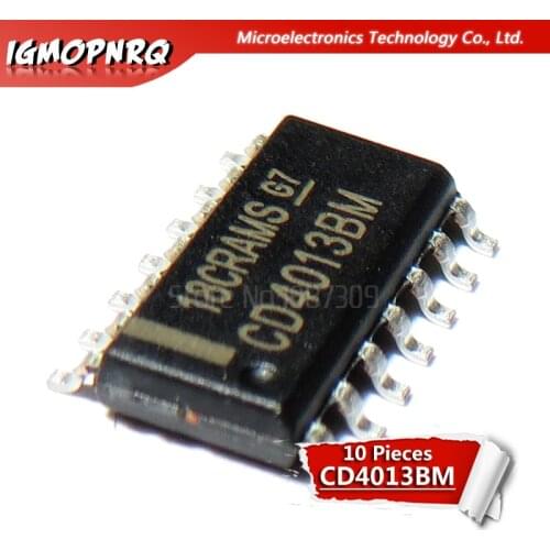 10pcs CD4013BM CD4013 HEF4013BT HEF4013 SOP-14With each other Flip Flops Dual S new original