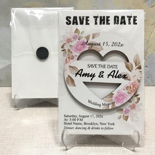 Save the Date Invitation Card Magnet Wedding, Engagement 20 pcs