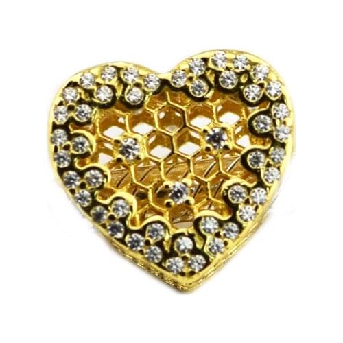 Honeycomb Lace Charm 925 Sterling Silver Bead Yellow Enamel Fits DIY Women Bracelets Jewelry Making