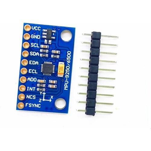 SPI IIC/I2C GY-9250 GY-MPU6500 9-Axis Attitude +Gyro+Accelerator+Magnetometer Sensor Board Module MPU9250 3-5V Power