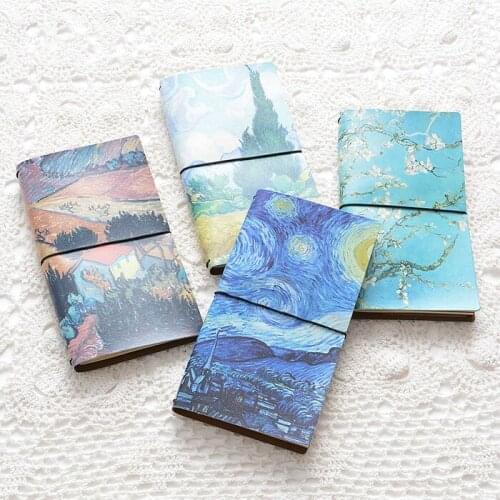 Vincent Van Gogh Notebook Starry Night Interactive Animation Planner Office Stationery Gift for Students