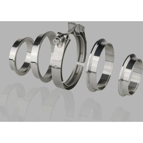 1.5/1.75/2/2.5/3/3.25/3.5/4 inch Quick Release V band Clamp Stainless Steel Auto V-band Exhaust Male Female Flange Vband Clamp