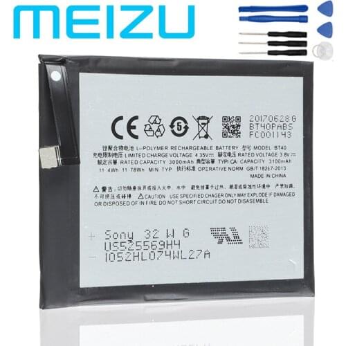 Meizu 100% Original 3100mAh BT40 Battery For Meizu MX4 M460 M461 Phone Latest Production High Quality Battery+Tracking Number