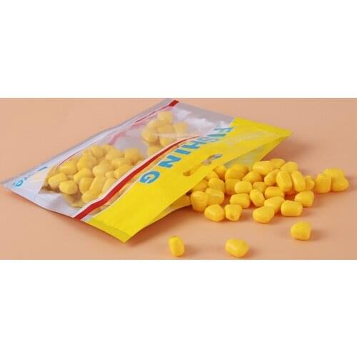 100 pcs Fake Soft Silicone Fishing Lure Floating Lures Grass Carp Baits Corn Kernels Jig The Smell Of Artificial Bait Tackle Set