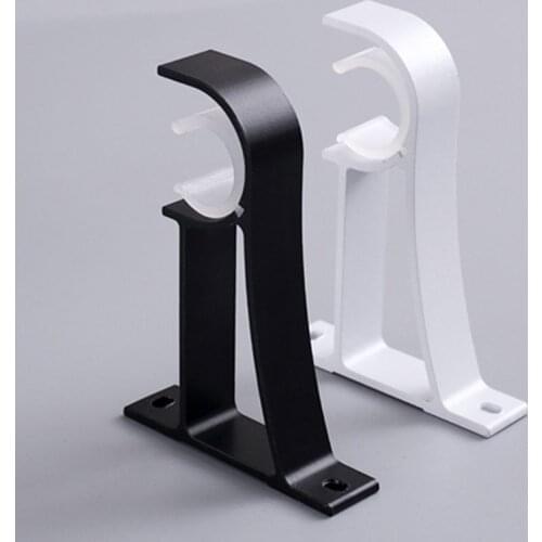 4pcs/set Curtain Rod Brackets Hook Hanger Holder Ceiling Mounted Home Decor