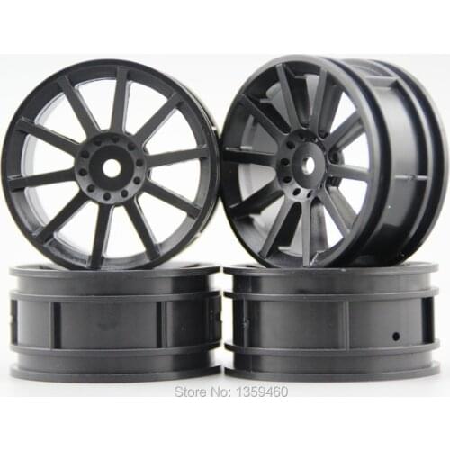 4pcs 1/10 Touring&Drift Wheel Rim W10S1NK(Material Black) 0mm offset fits for 1:10 Touring&Drift Car 1/10 Rim 10480