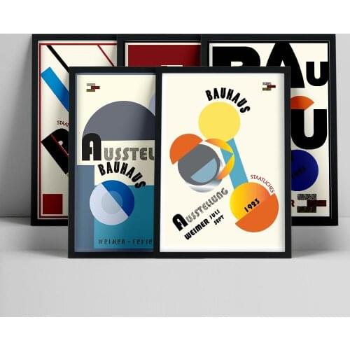 Bauhaus Ausstellung 1923 Weimer Exhibition Poster Wall Art Picture Canvas Painting Posters and Prints for Room Home Decor