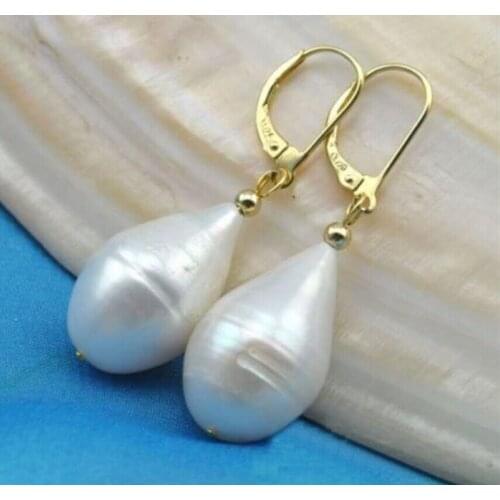 Free shipping >>> Charming 10-14mm AAA Akoya white natural pearl earring