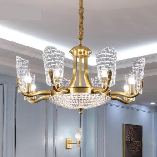 Big Brass living room Chandelier Lighting Lartin style hanging chandelier led lamparas American life daily Lighting home lamps