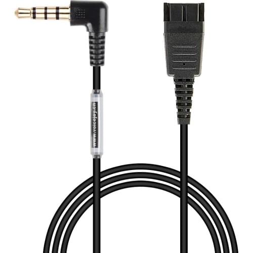 Quick Disconnect Cable for Jabra GN Headsets with Single 3.5mm Plug for Smartphone Mobile Phones,Laptop etc