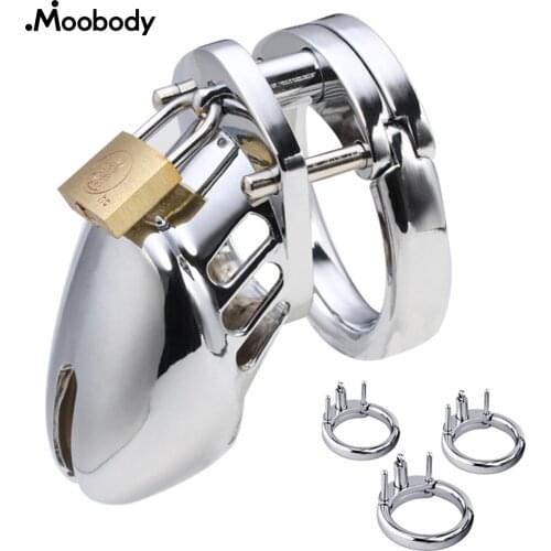 Man Cock Rings sexy Metal Chastity Lock Penis Ring Sex Products Male Chastity Cage Device Sex Toys for Men Audlt Sex Tools Shop