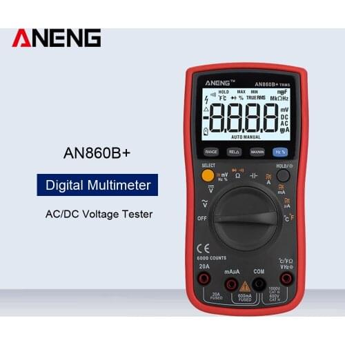 ANENG AN860B+ AC/DC Current Voltage Tester Digital Multimeter Profesional 6000 Counts Detector Tester Peak Multimetro Meter