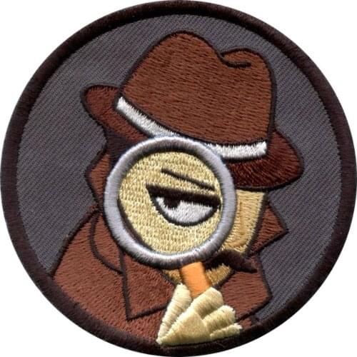A Detective with a Magnifying Glass Embroidery Patches Iron on Patches for Clothes Applique Accessories DIY