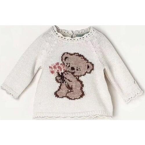 Single Mark Children Knitting Unlined Upper Garment Pullover Male Girl Pure Cotton Jacquard Weave Sweater Jacket 3-8 Year Code