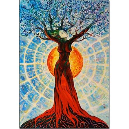 DIY 5d diamond embroidery Cartoon tree needlework diamond mosaic Tree fairy cross stitch Kits for embroidery beads home decor