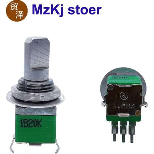3Pcs RD902F New Taiwan ALPHA precision RD902F-B20K 20K 15mm half-shaft bent-leg dual potentiometer