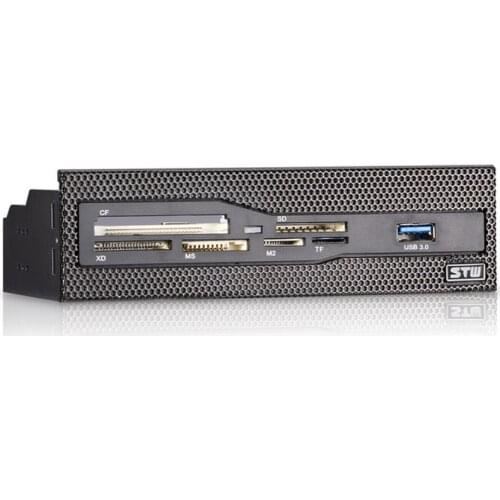 Etmakit All in One 5.25inch Dashboard Panel USB2.0 Card Reader CF/SD/MS/TF/XD with USB 3.0 Bracket NK-Shopping