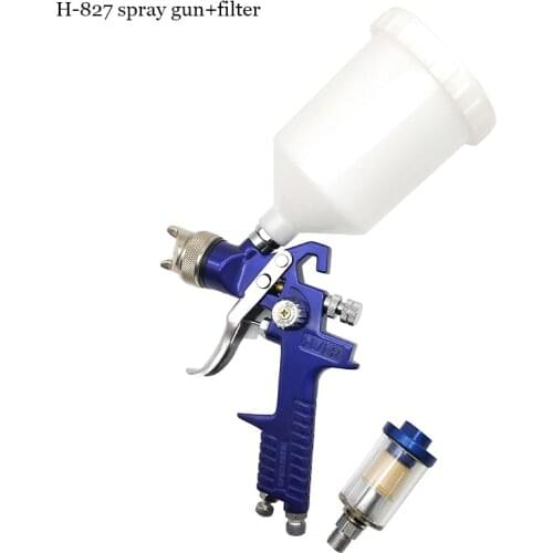 Gravity H-827 Manual Spray Gun 1.4mm/1.7mm/2.0 Nozzle 600CC Spray Cup Filter Oil-water separator Furniture Car Paint Spray Gun