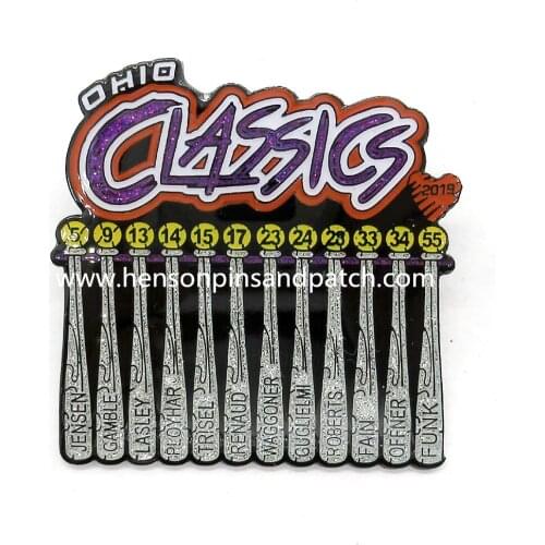 Custom metal Iron soft enamel baseball trading lapel pin