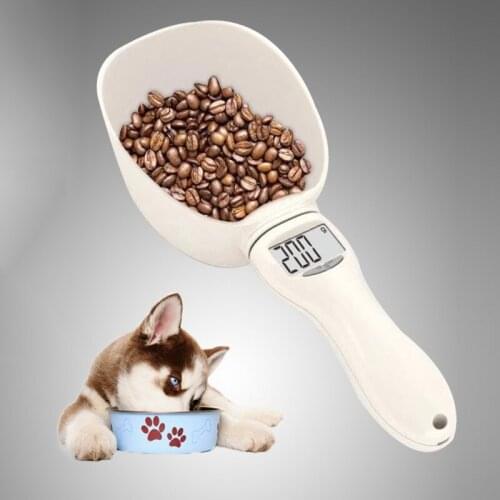 Pet Food Measuring Scoop Precise Dog Food Measuring Cup Detachable Cat Food Scooper Digital Scale Spoon with LCD Display