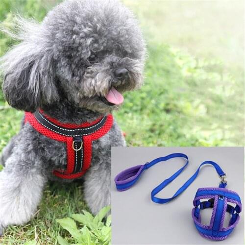 Safety Pet Harness Dog Leash Set Reflective Walking Vest Lead Puppy Mesh Collar Chest Strap For Small Medium Dog Cat Supplies