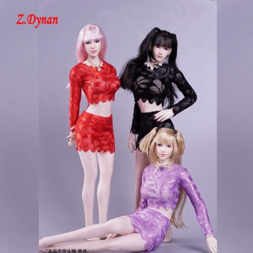 SA Toys SA019 1/6 Scale female soldiers clothes 3 color Lace High elastic chest wrap hip skirt fit 12'' TBLeague JIAOU BODY