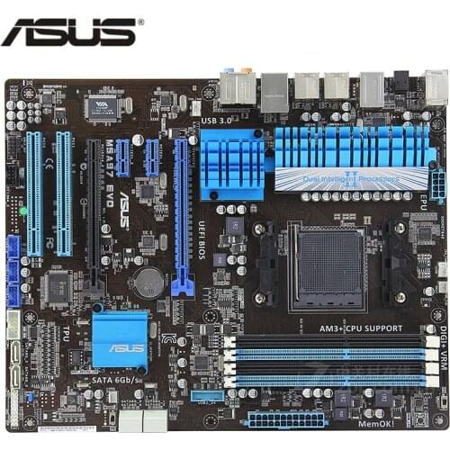 ASUS M5A97 EVO Motherboard Socket AM3+ DDR3 32GB For AMD 970 M5A97 EVO Desktop Mainboard Systemboard SATA III PCI-E X16 Used