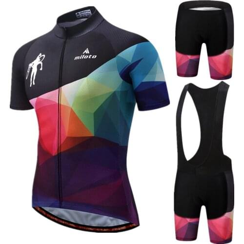 Miloto Pro Team Cycling Clothing Men Short Sleeve 2021 Cycling Jersey Set Summer MTB Bike Clothing Bicycle Wear Ropa Ciclismo