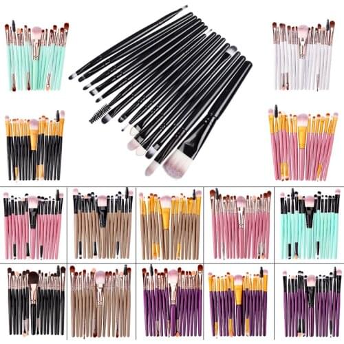 BANFI Makeup Brushes Set 15pcs Eyebrow Highlighter Powder Foundation Eye Shadow Brush Cosmetics Professional Makeup Brush Tools