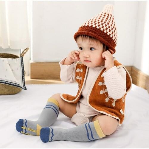 1 Pair Unisex Lovely Cute Cartoon Fox Kids baby Socks Knee Girl Boy Baby Toddler Socks animal infant Soft Cotton socks 0-3 Y