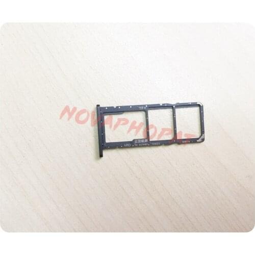Novaphopat 10Pcs/Lot For Huawei Y6 2019 SIM Card Tray Holder Micro SD Slot Socket Adapter + Tracking