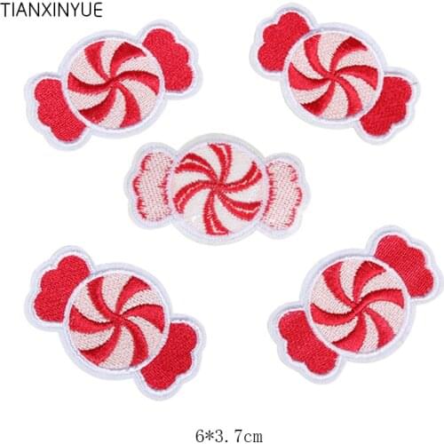 TIANXINYUE 20 pcs Candy Patches Iron On DIY Embroidered Appliques Sew On Stickers For Clothing Garment Bags Fruit Motif