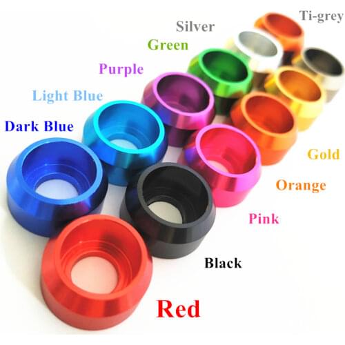 10pcs M2 M2.5 M3 M4 M5 M6 M8 Cap Head Aluminum Cone Washer aluminum alloy Car model Crown Washer locking Gasket