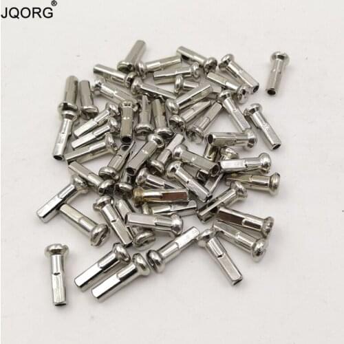 Spoke Wrench Size 3.24 mm Sliver Color 15 G 1.8 mm Brass Material 14.37 mm Longer Bike / Bicycle / MTB Spoke Nipples