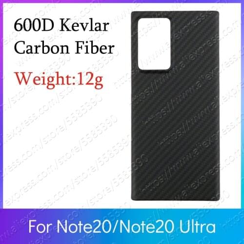 12g 600D Kevlar Carbon Bumper For Samsung Note20 Ultra Case Real Pure thin Armor Funda Galaxy Note 20 Cover