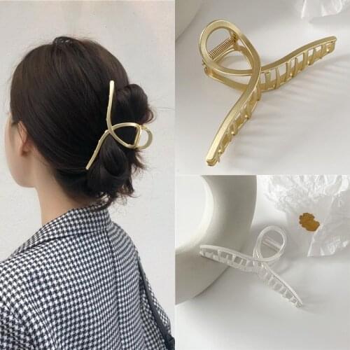 Vintage Simple Geometric Metal Hair Claws for Women Girls Korean Barrette Hairpin Hair Clips Accessories 2021 New Arrival Trend