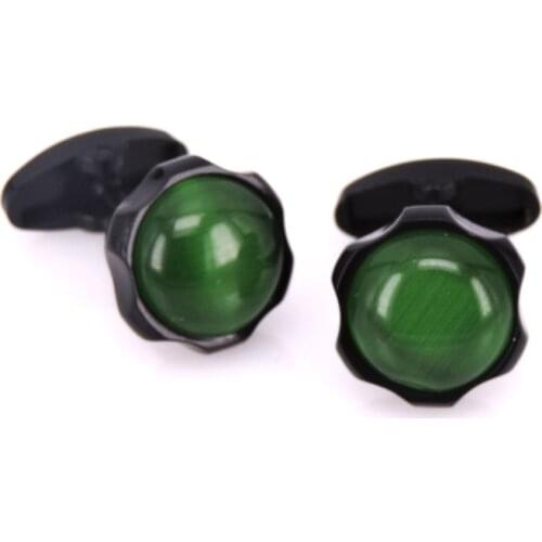 Mens French Shirt Cufflinks Scarf Hat Accessories Green Opal Stone Cuff button Wedding Couple Jewelry Gifts